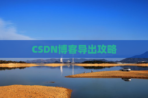 CSDN博客导出攻略